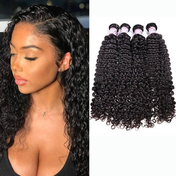 GS Virgin Hair 4Pcs/pack Indian Human Virgin Deep Curly Hair Weaves Cabello Series